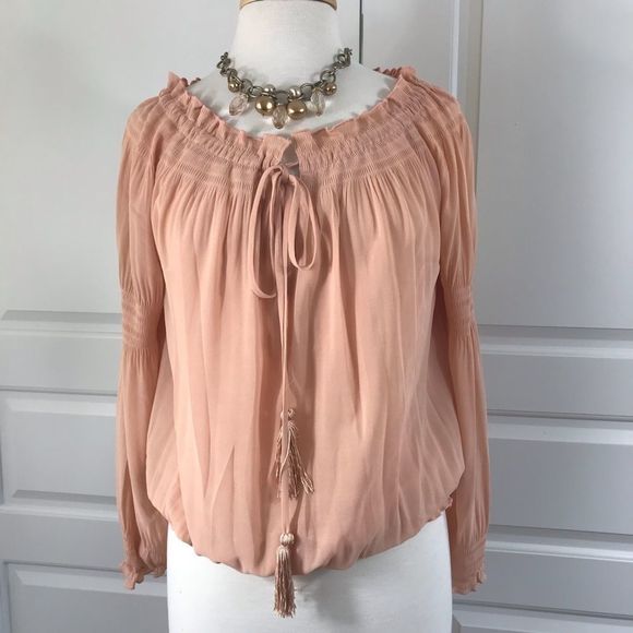 Greylin Tops - Greylin Blouse, soft blush shade. Size M